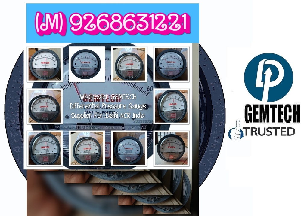 Gemtech Differential Pressure Gauges Distributors India For Kozhikode Kerala