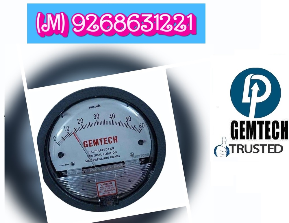 Gemtech Differential Pressure Gauges Distributors India For Kozhikode Kerala