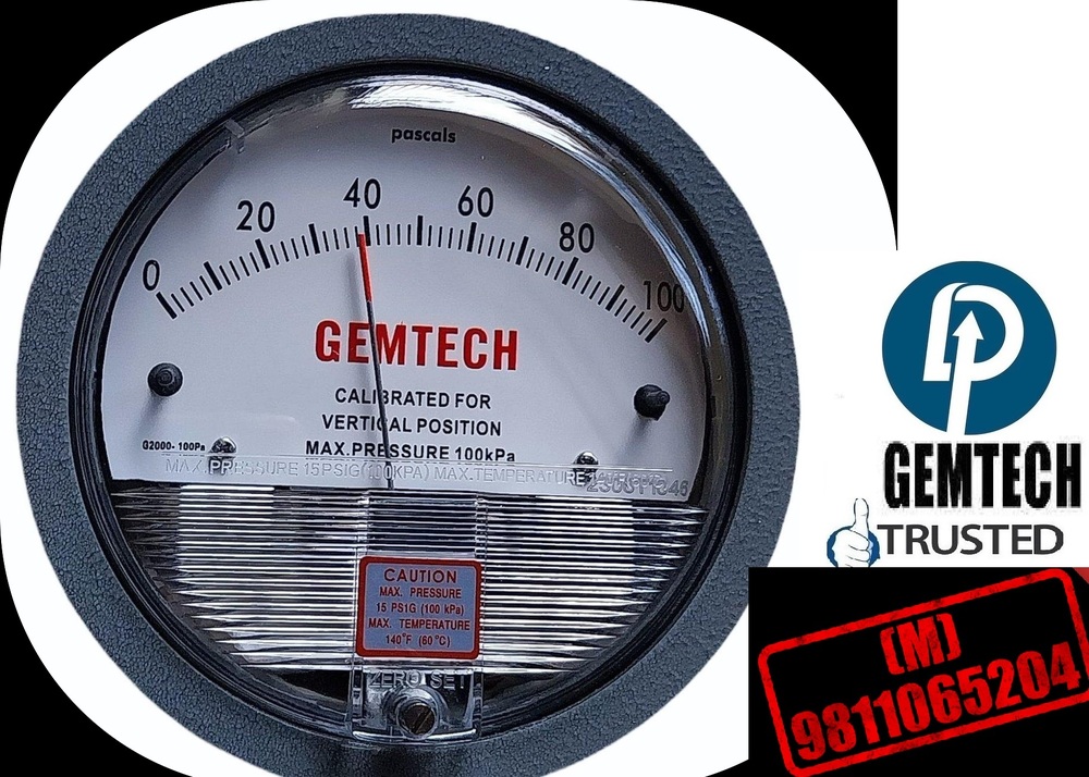 Gemtech Differential Pressure Gauges Distributors India For Kozhikode Kerala