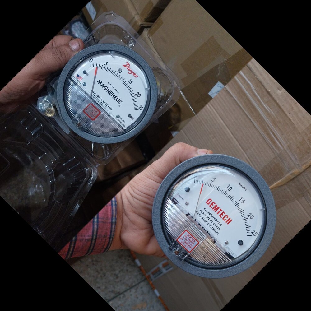 Gemtech Differential Pressure Gauge In Bijnor Uttar Pradesh - Accuracy: 2% (-Ha Model 1) Of Fs (3% (-Ha 1.5%) On -0