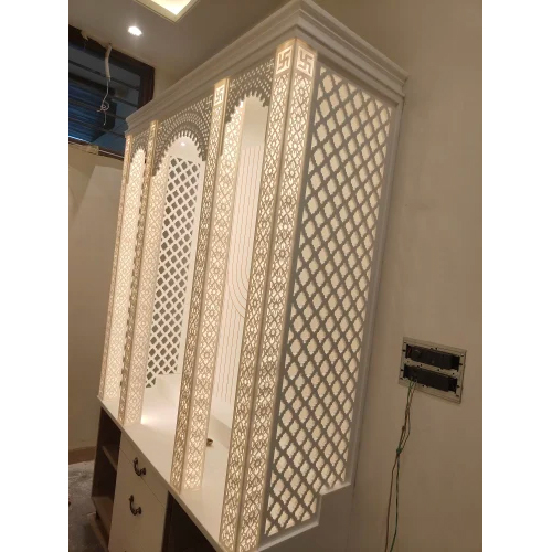 सफेद एक्रिलिक सतहों का मंदिर