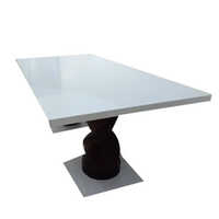 Corian Acrylic Solid Surface Dining Table - Color: White