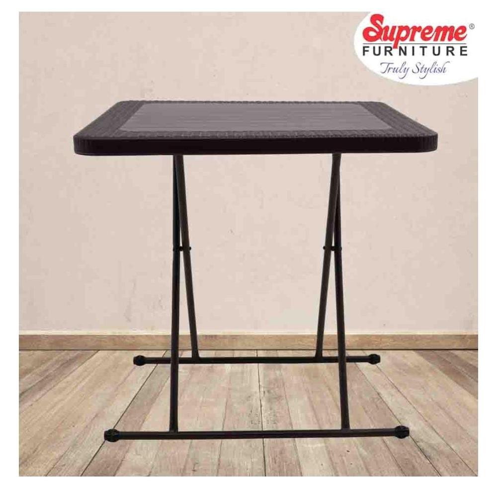 Supreme Dine Dining Table - Eco-friendly Blow Moulded Design, 762mm X 762mm X 745mm | Easy Maintenance, Multiple Height Adjustment, Warranty Included