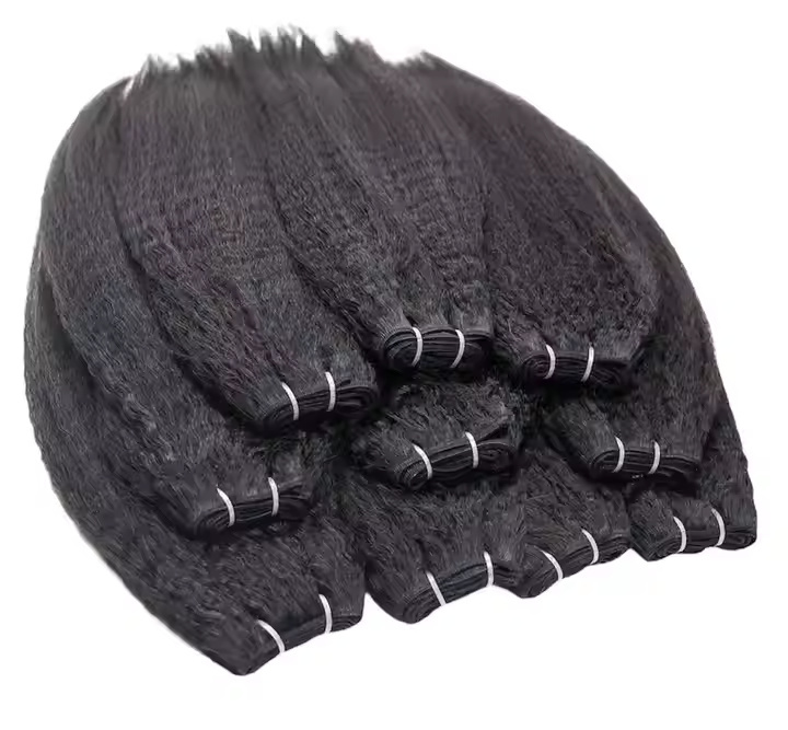 100% Raw Human Hair Extensions Double Drawn Weft Extension Premium Quality Kinky Straight Extensions10 to 26 Inch