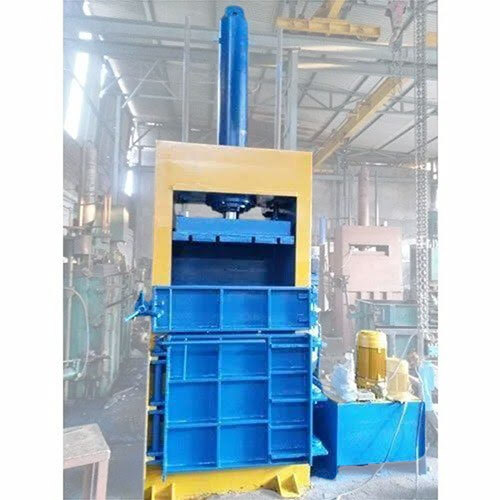 Mild Steel Single Box Single Cylinder Baling Presses - Color: Blue