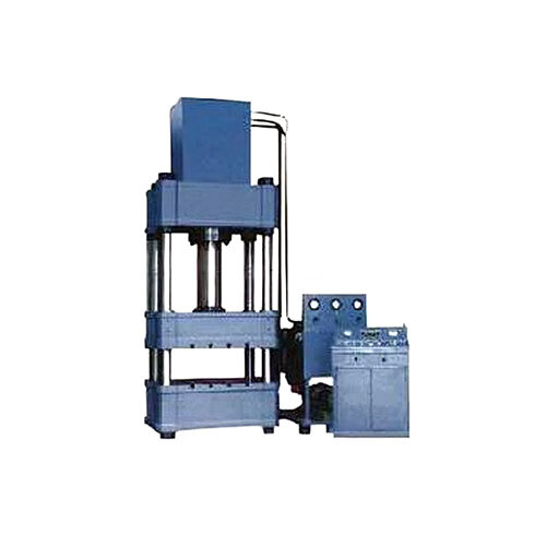 Mild Steel Pillar Hydraulic Baling Press - Color: Blue