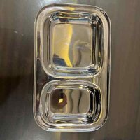 Stainless Steel 2in1 Compartment Plate