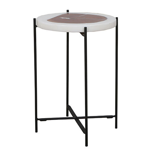 Epoxy And Wood Live Edge Side Table - Application: Industrial