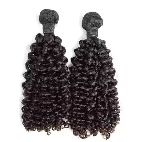 2 Bundles Brazilian Human Hair Double Weft Extension 100% Unprocessed Virgin Natural Color Curly Wave 8 Inch