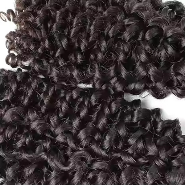 2 Bundles Brazilian Human Hair Double Weft Extension 100% Unprocessed Virgin Natural Color Curly Wave 8 Inch
