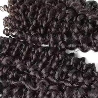 2 Bundles Brazilian Human Hair Double Weft Extension 100% Unprocessed Virgin Natural Color Curly Wave 8 Inch