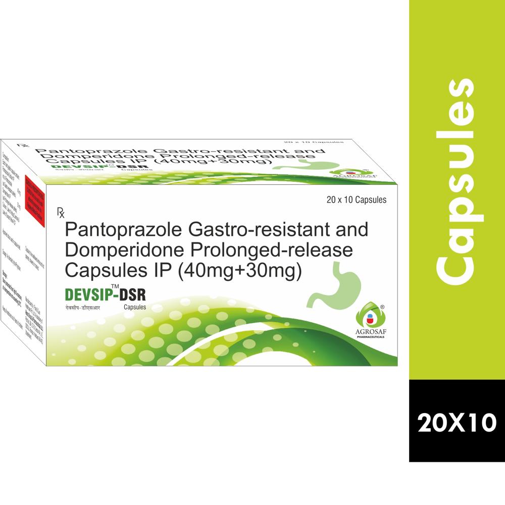DEVSIP DSR CAPSULE (ALU-ALU) -Pantoprazole(40mg)+domperidone(30mg)