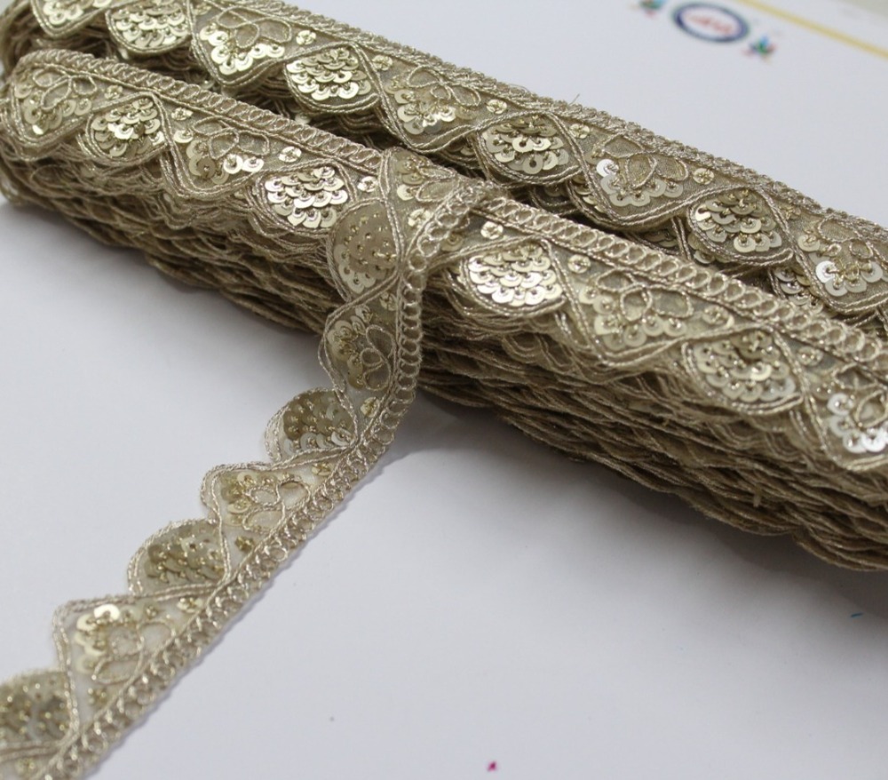 Sequence Cutwork Lace - Color: Golden