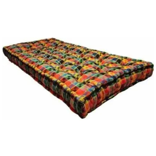 Single Bed Cotton Printed Mattress - Color: Multicolor