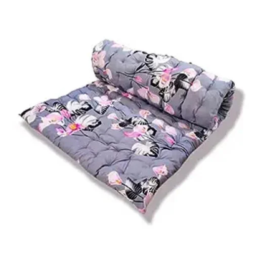 Single Bed Cotton Mattress - 4 Inch Thickness, 3 Feet x 6 Feet , Multicolor Soft Fabric for Cozy Comfort and Stylish Interior