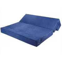 Blue Foldable Foam Sofa Cum Bed - Assembly: No Assembly Required