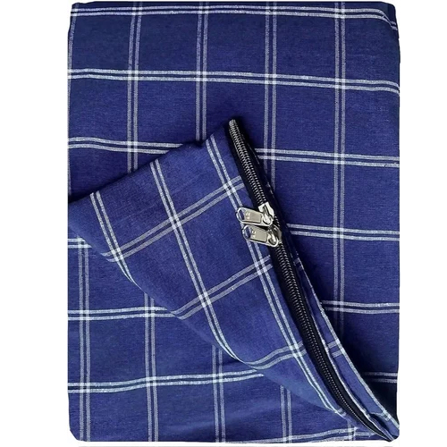 Blue Cotton Mattress Cover - Hardness: Soft
