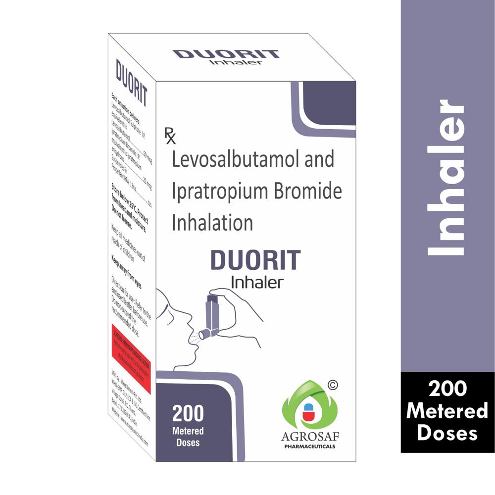 DUORIT INHALER - LEVOSALBUTAMOL(50MCG) AND IPRATROPIUM BROMIDE(20MCG)