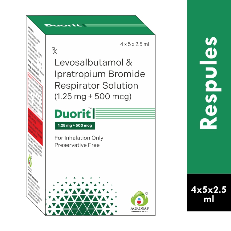 DUORIT RESPULE - LEVOSALBUTAMOL(1.25MG) AND IPRATROPIUM BROMIDE(500MCG)