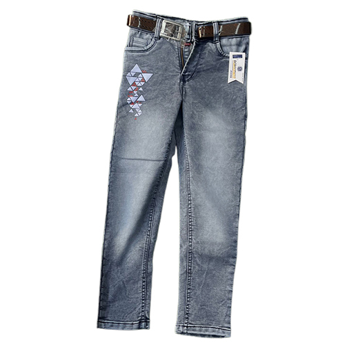 Kids Daily Wear Print Jeans - Age Group: 10-12 Years