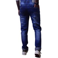 Mens Denim Jeans - Denim Material, Waist Size 28-36 Inches, Blue Color | Embroidered Pattern, Washable, Ideal For Summer Comfort