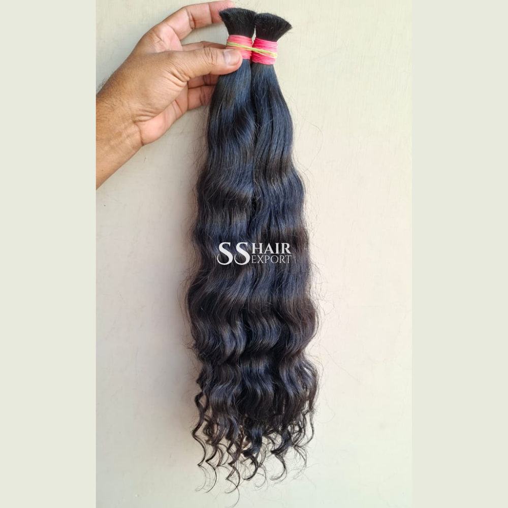 Human Braiding Hair Indian Virgin Hair Natural Weaving Braids 26inch 100gm