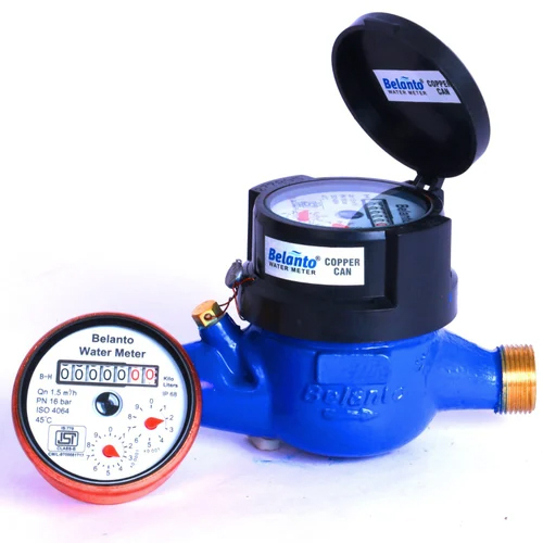 Multijet Water Meter Copper Can - Color: Blue