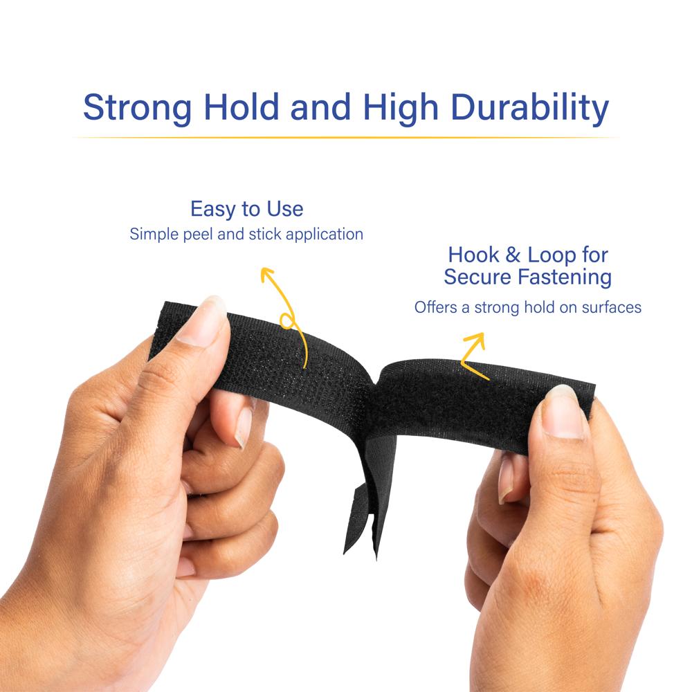 25mm Velcro White Tape Hook Or Loop - 25 Meter Length, 1 Inch Size | High Durability And Versatility For Various Applications