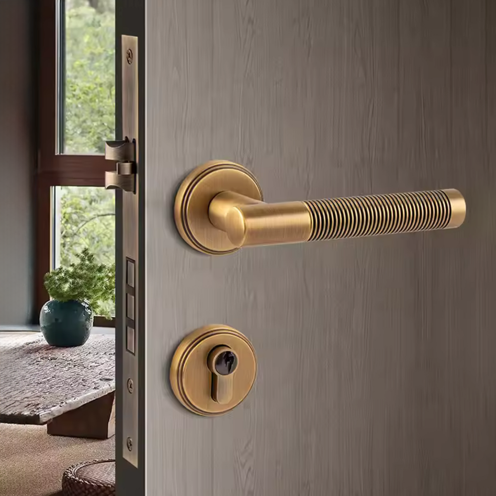 Seraph Knurled Solid Brass Lever Handle | Passage Door Lever | Privacy Door Lever | Wooden Door Lever Handle | Bedroom Lever Handle | Suitable For Internal Doors