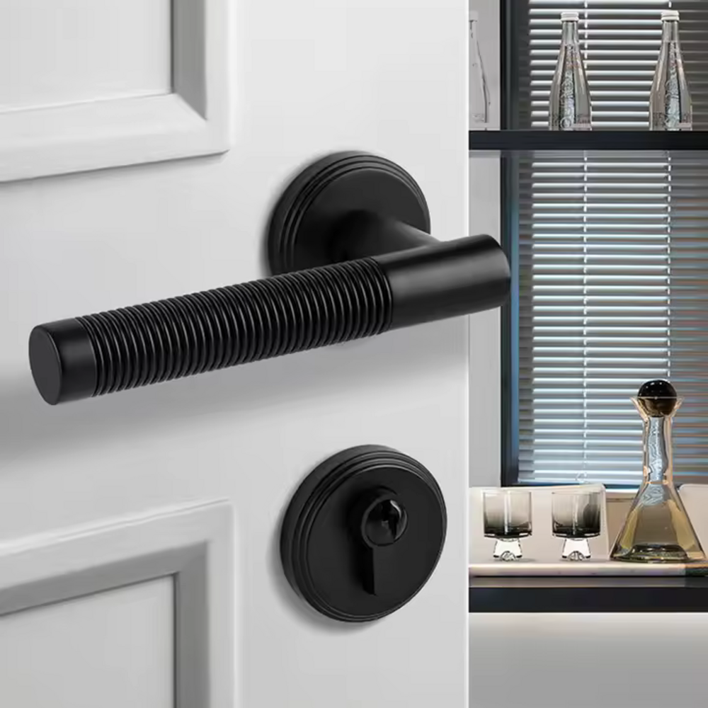 Seraph Knurled Solid Brass Lever Handle | Passage Door Lever | Privacy Door Lever | Wooden Door Lever Handle | Bedroom Lever Handle | Suitable For Internal Doors