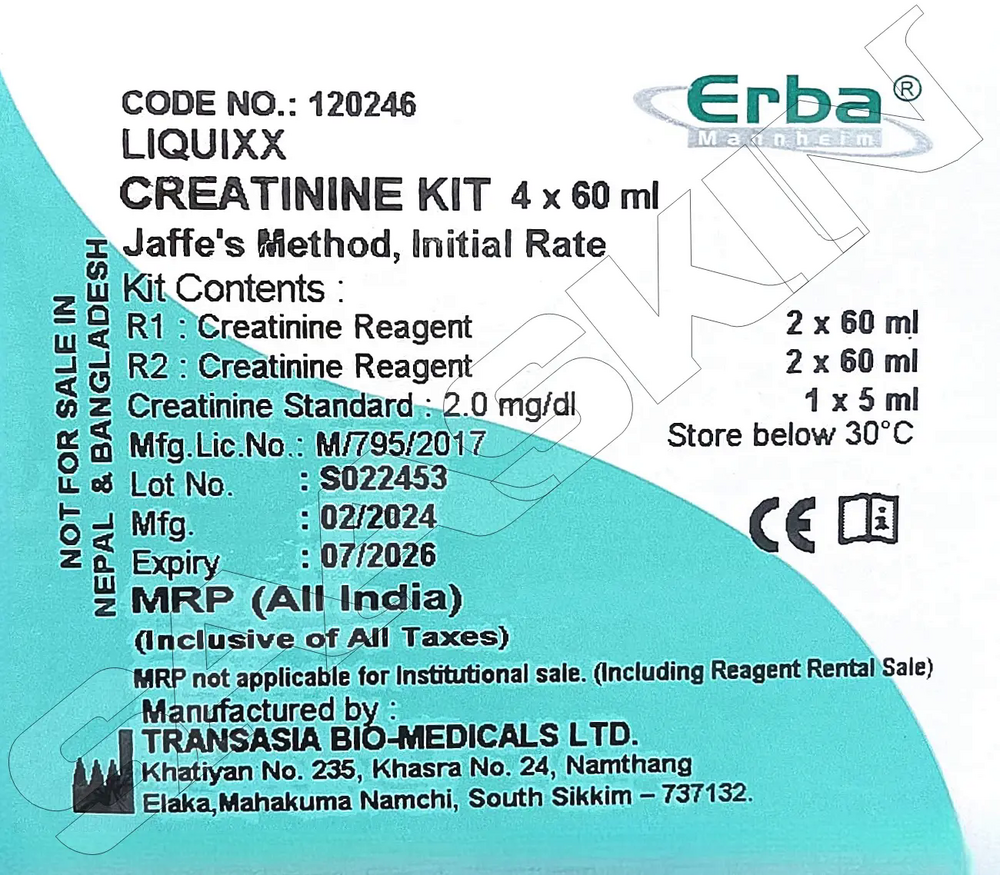 Erba Mannheim Liquixx Creatinine Kit