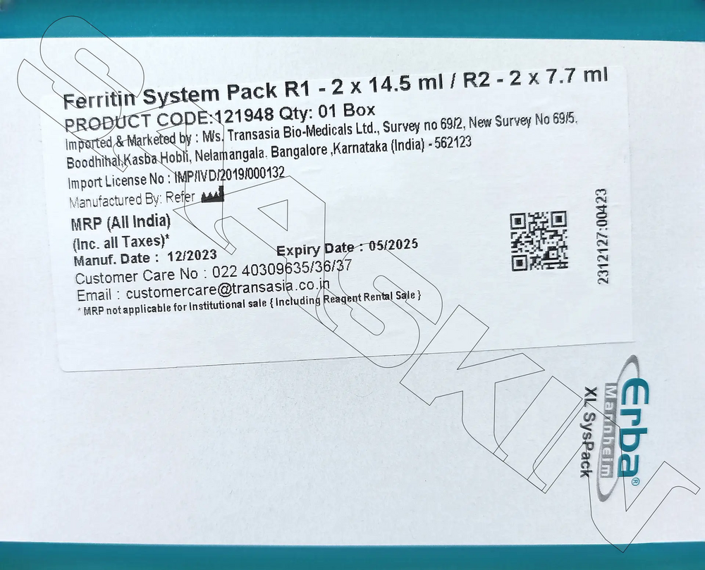 Erba Mannheim System Pack Ferritin Kit