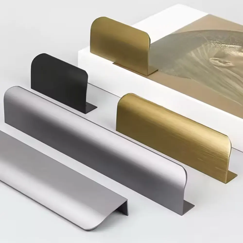 Midnight Brass Lip Pull Handle | Kitchen Cabinet Pull | Hidden Handle | Dresser Handle | Drawer Handle | Wardrobe Handle | Cabinet Pull | Furniture Handle