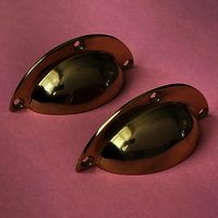 Whisper Brass Lip Pull Handle | Cup Handle | Shell Pull | Kitchen Handle | Replacement Drawer Handle | Cupboard Handle - Color: Matte Gold