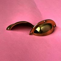 Whisper Brass Lip Pull Handle | Cup Handle | Shell Pull | Kitchen Handle | Replacement Drawer Handle | Cupboard Handle