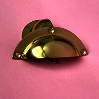 Whisper Brass Lip Pull Handle | Cup Handle | Shell Pull | Kitchen Handle | Replacement Drawer Handle | Cupboard Handle
