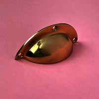 Whisper Brass Lip Pull Handle | Cup Handle | Shell Pull | Kitchen Handle | Replacement Drawer Handle | Cupboard Handle