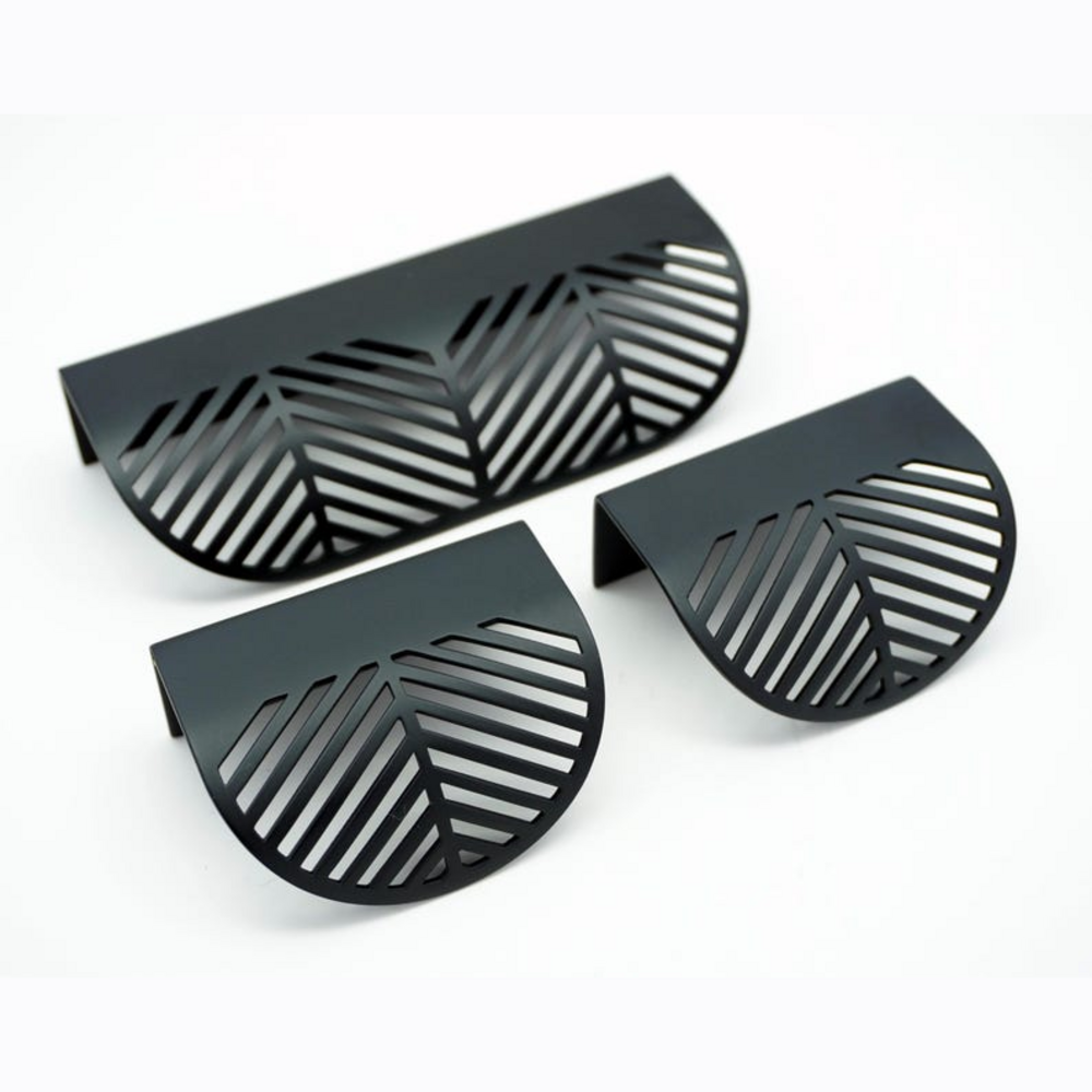 Peregrine Lip Pull Handle | Kitchen Cabinet Pull | Invisible Pull | Dresser Handle | Finger Drawer Pull | Wardrobe Handle | Cabinet Hardware | Curved Pull | Leaf Handle - Color: Matte Gold