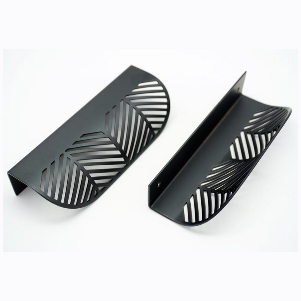 Peregrine Lip Pull Handle | Kitchen Cabinet Pull | Invisible Pull | Dresser Handle | Finger Drawer Pull | Wardrobe Handle | Cabinet Hardware | Curved Pull | Leaf Handle - Color: Matte Gold