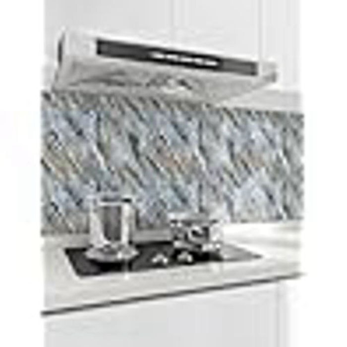 MARBLE WALL PAPER - BLUE BROWN MARBLE
