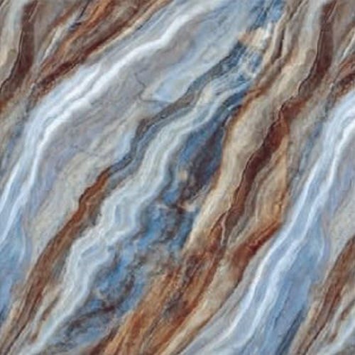 MARBLE WALL PAPER - BLUE BROWN MARBLE