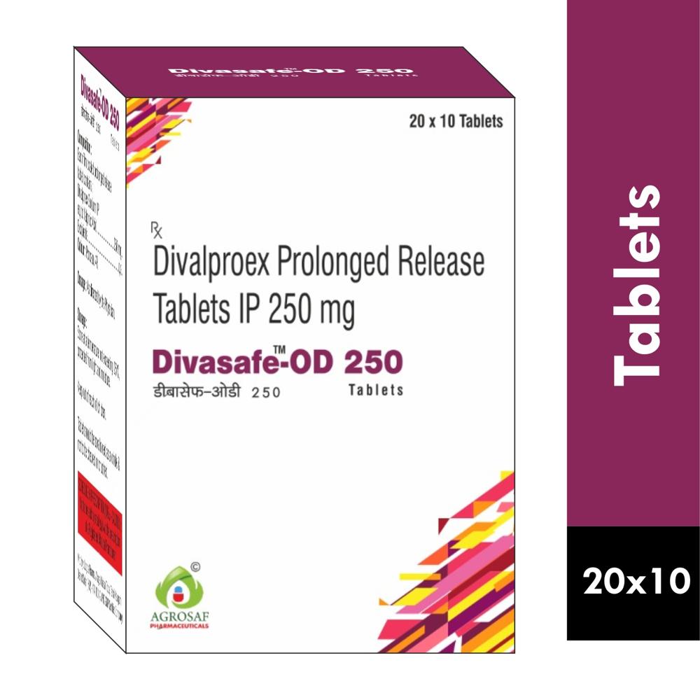 DIVASAFE OD 250 TAB 20X10 - Divalproex (250mg)