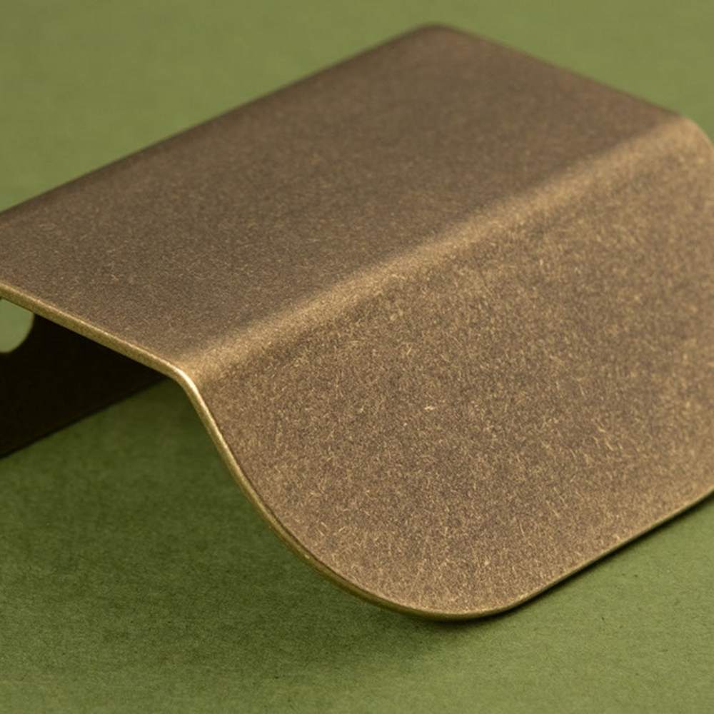 Altair Brass Lip Pull Handle | Kitchen Cabinet Pull | Drawer Edge Pull | Wardrobe Handle | Cupboard Pull