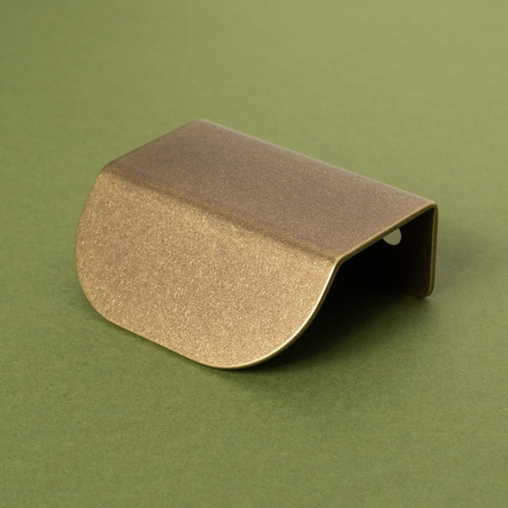 Altair Brass Lip Pull Handle | Kitchen Cabinet Pull | Drawer Edge Pull | Wardrobe Handle | Cupboard Pull