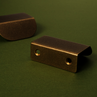 Altair Brass Lip Pull Handle | Kitchen Cabinet Pull | Drawer Edge Pull | Wardrobe Handle | Cupboard Pull