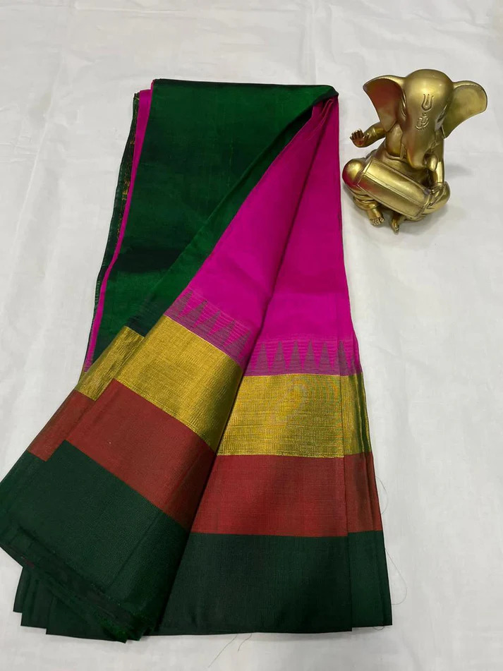 Upada Handloom Silk Sarees - Color: Pink