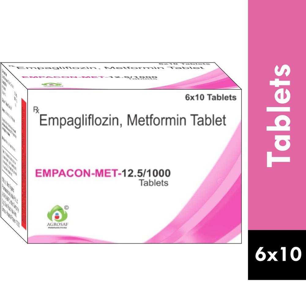 EMPACON MET 12.5/1000 TABLETS - Empagliflozin 12.5 Mg , Metformin Hydrochloride Ip 1000mg , Excipients Q.s