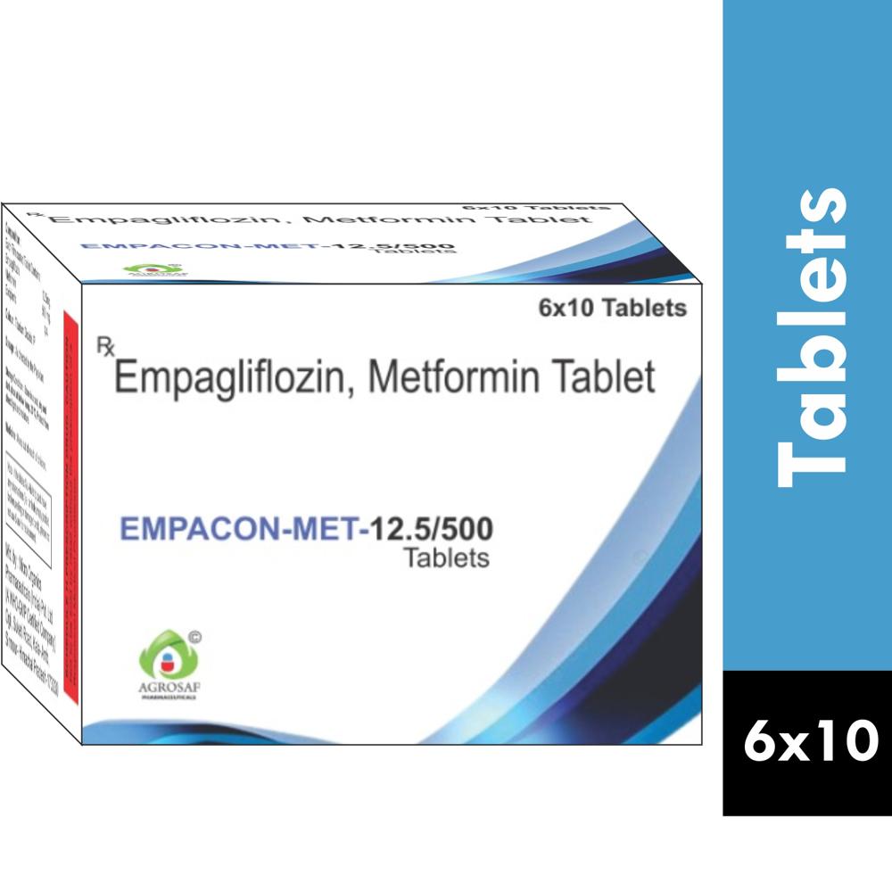 EMPACON MET 12.5/500 TABLETS - Each Film Coated Tablet Contains : Empagliflozin - 12.5mg , Metformin Hydrochloride Ip - 500mg.
