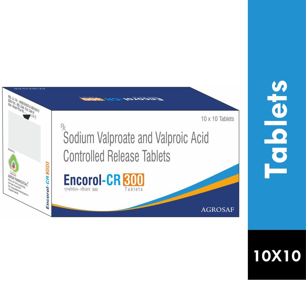 ENCOROL CR 300TABLET - Sodium Valproate (200mg) + Valproic Acid (87mg)