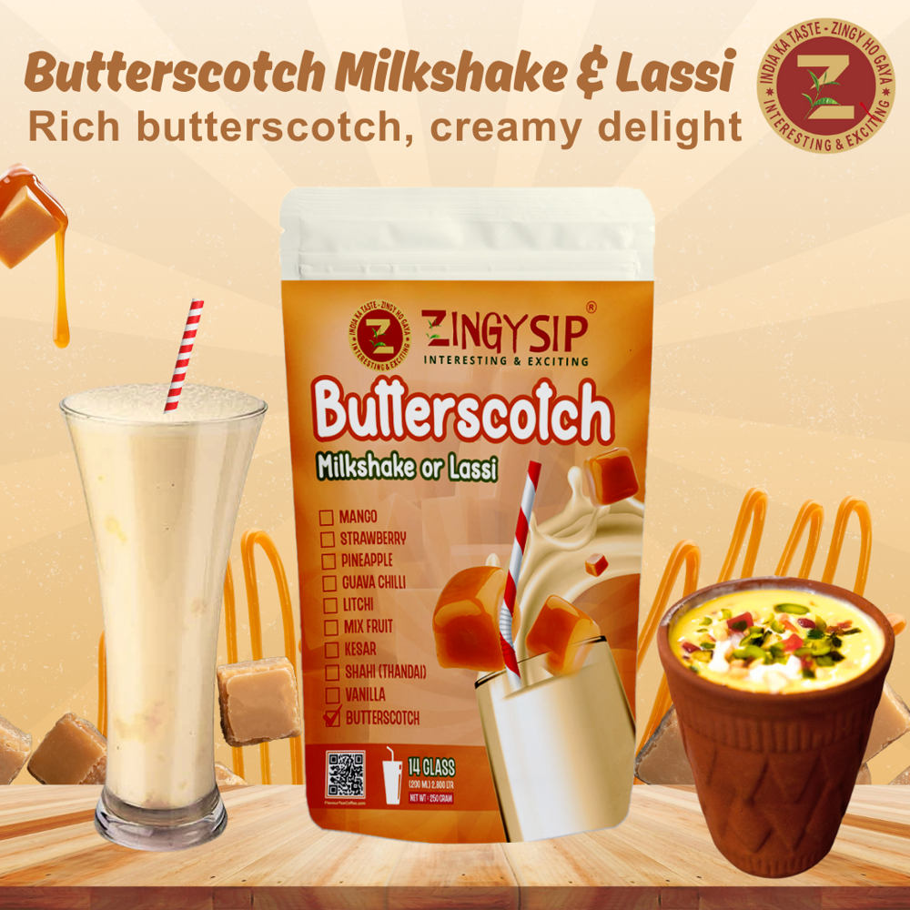 Butterscotch Flavour Lassi Milkshake - Product Type: Beverage